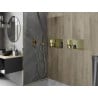 Mexen X-Wall-R recessed shelf with flange 45 x 20 cm, brushed gold - 1950452010