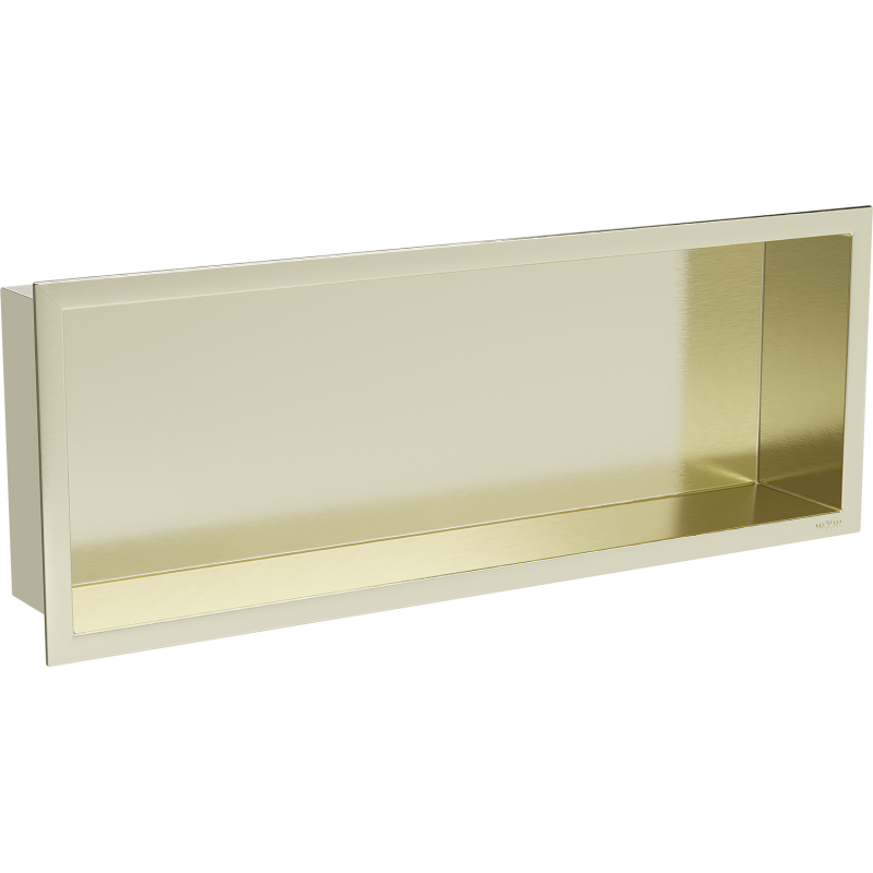 Mexen X-Wall-R recessed shelf with flange 60 x 20 cm, brushed gold - 1950602010