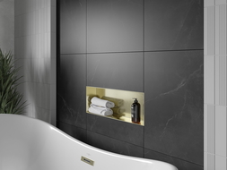 Mexen X-Wall-NR niche shelf without flange 60 x 20 cm, brushed gold - 1951602010
