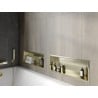 Mexen X-Wall-R recessed shelf with flange 60 x 20 cm, brushed gold - 1950602010