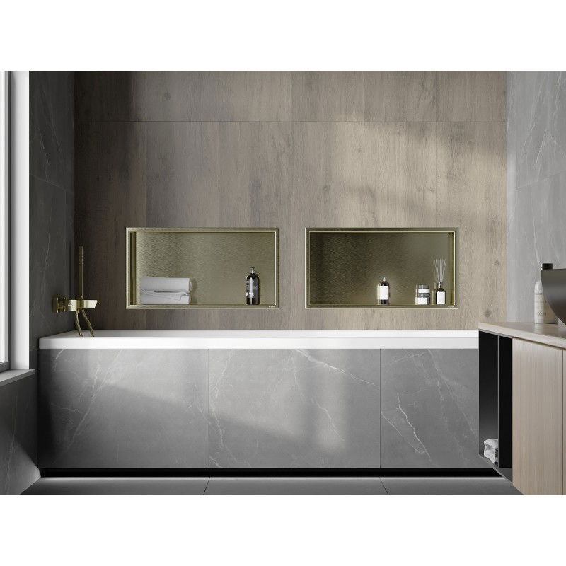 Mexen X-Wall-R niche shelf with flange 60 x 30 cm, gold brushed - 1950603010