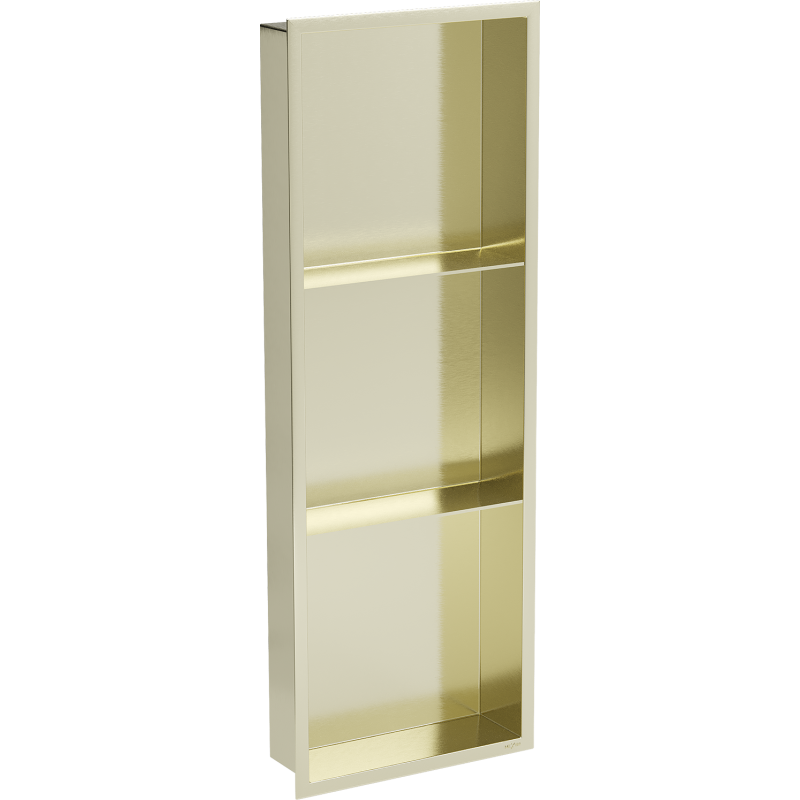 Mexen X-Wall-R niche shelf with flange and shelf 90 x 30 cm, brushed gold - 1950903010S