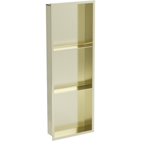 Mexen X-Wall-R recessed shelf with flange and shelf 90 x 30 cm, brushed gold - 1950903010S