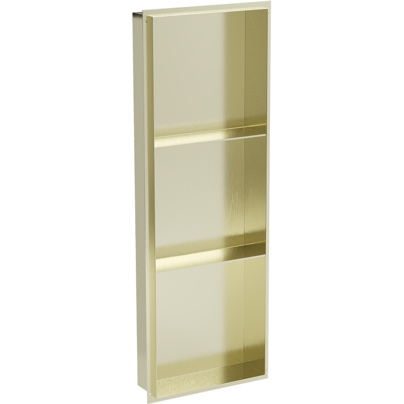 Mexen X-Wall-NR recessed shelf without flange with shelf 90 x 30 cm, brushed gold - 1951903010S