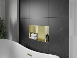 Mexen X-Wall-NR recessed shelf with a flange and shelf 60 x 30 cm, Gold - 1951603010S