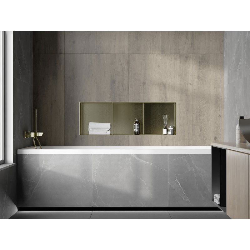 Mexen X-Wall-NR recessed shelf without flange with shelf 90 x 30 cm, brushed gold - 1951903010S