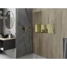 Mexen X-Wall-R recessed shelf with flange and shelf 90 x 30 cm, brushed gold - 1950903010S