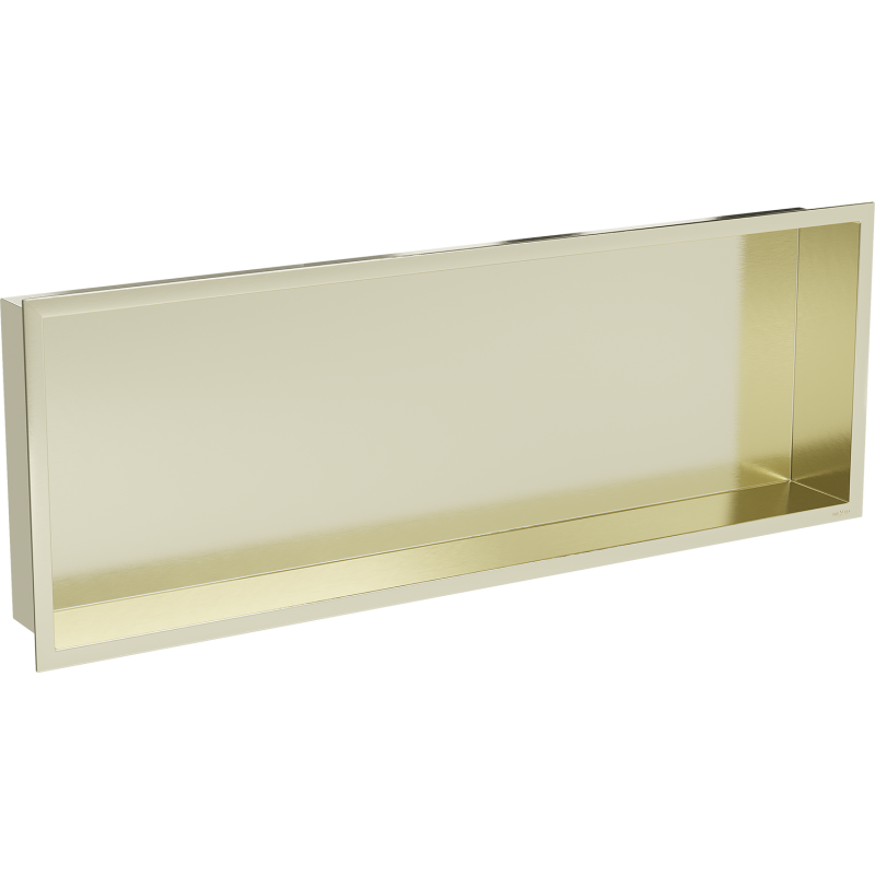 Mexen X-Wall-R recessed shelf with flange 90 x 30 cm, brushed gold - 1950903010