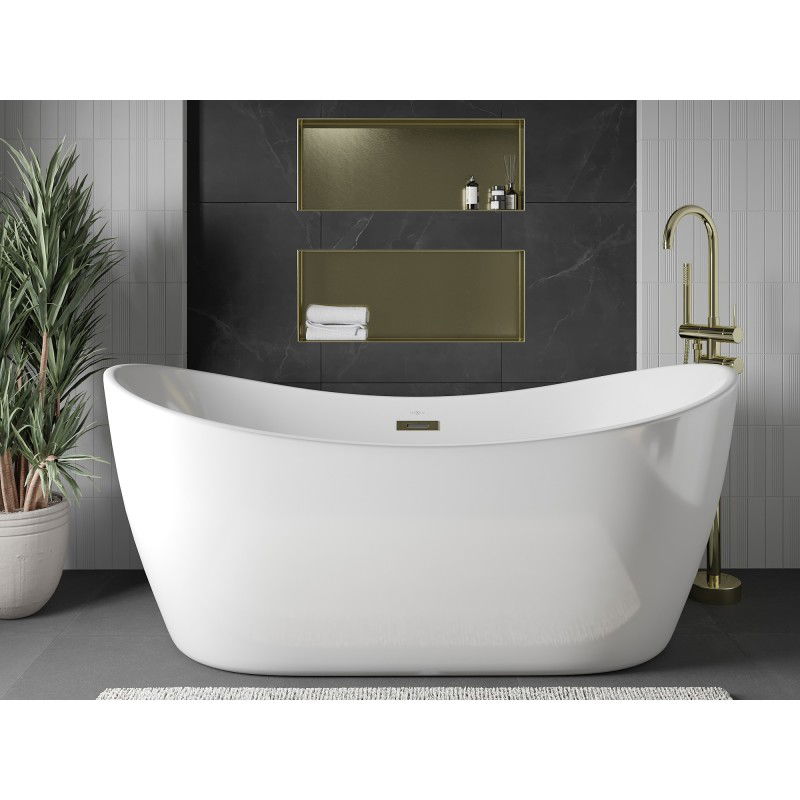 Mexen X-Wall-NR recessed shelf without flange 75 x 30 cm, brushed gold - 1951753010