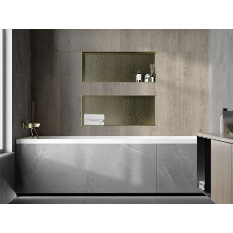 Mexen X-Wall-NR recessed shelf without flange 75 x 30 cm, brushed gold - 1951753010