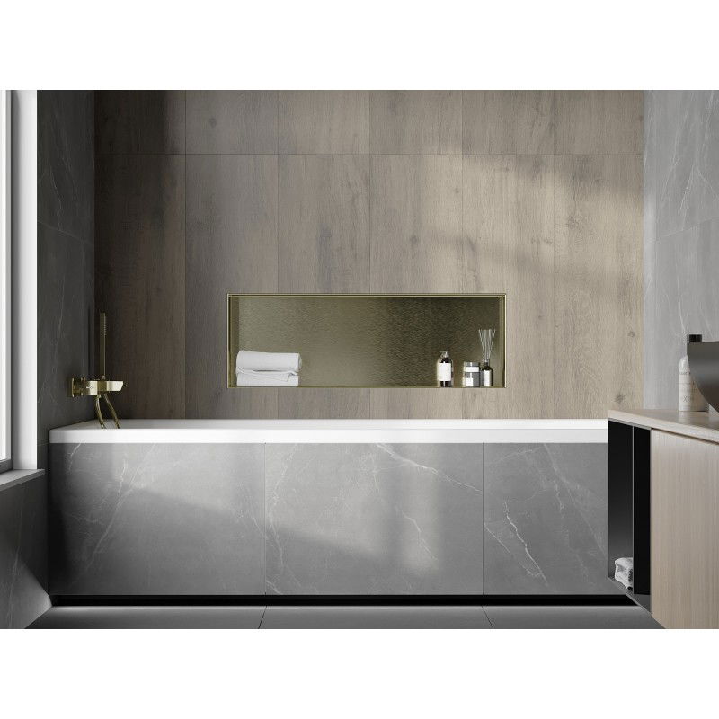 Mexen X-Wall-NR niche shelf without flange 90 x 30 cm, brushed gold - 1951903010