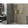 Mexen X-Wall-R recessed shelf with flange 75 x 30 cm, brushed gold - 1950753010
