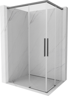 Mexen Rox Duo Sliding Shower Cabin 100 x 90 cm, Transparent, Gun Metal - 8C2D-100-090-95-00