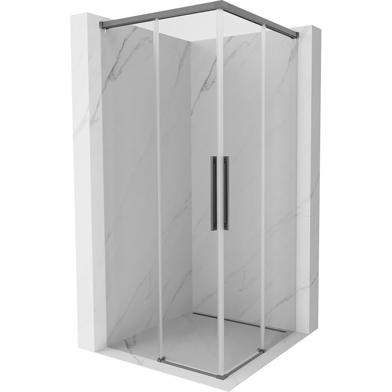 Mexen Rox Duo sliding shower cabin 95 x 95 cm, transparent, gun metal - 8C2D-095-095-95-00