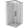 Mexen Rox Duo sliding shower cabin 95 x 95 cm, transparent, gun metal - 8C2D-095-095-95-00