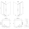 Mexen Rox Sliding Shower Enclosure 95 x 110 cm, Transparent, Chrome - 8C2-095-110-01-00
