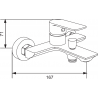 Mexen Alexa bathtub faucet, gold - 71230-50