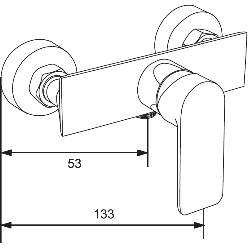 Mexen Alexa shower faucet, gold - 71240-50
