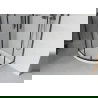 Mexen Rio Shower Cabin Semi-Circular 90 x 90 cm, Frosted, Black + Flat Tray, White - 863-090-090-70-30-4110B