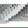 Mexen Rio Shower Cabin Curved 80 x 80 cm, Frosted, Black + Flat Tray, White - 863-080-080-70-30-4110B