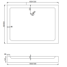Mexen Apia sliding shower cabin 120 x 90 cm, transparent, gold + Rio shower tray - 840-120-090-50-00-4510