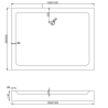 Mexen Apia sliding shower cabin 120 x 80 cm, transparent, gold + Rio shower tray - 840-120-080-50-00-4510