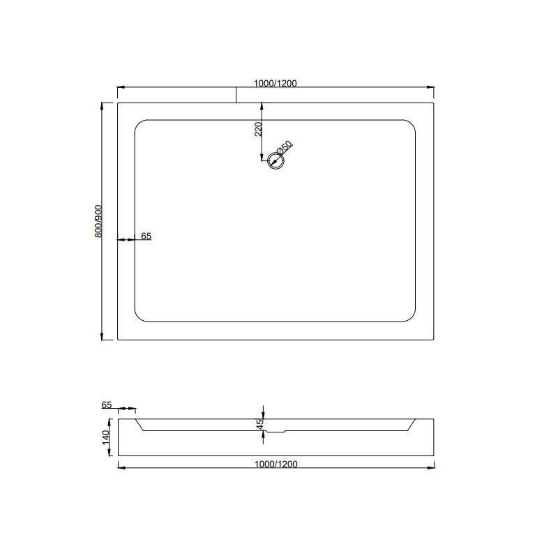 Mexen Apia sliding shower cabin 100 x 80 cm, transparent, chrome + Rio shower tray - 840-100-080-01-00-4510