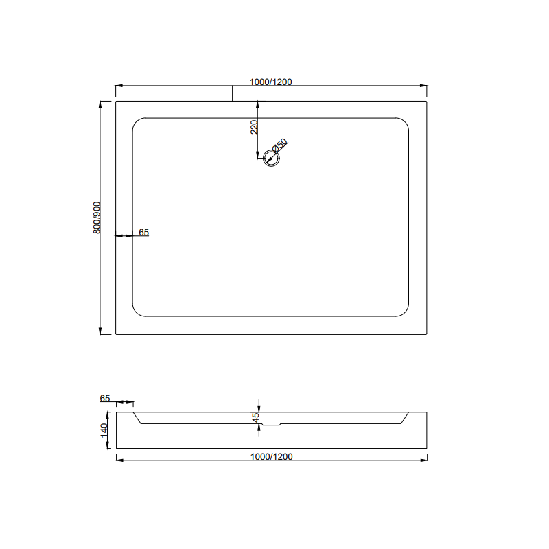 Mexen Apia sliding shower enclosure 100 x 80 cm, transparent, chrome + Rio shower tray - 840-100-080-01-00-4510