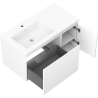 Mexen Orio 90 cm Bathroom Cabinet with Otis Left Sink, 1S, 1D, White Matte - 91A13-09047-3-BBFF01-W18L01