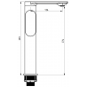 Mexen Milo high washbasin faucet with side handle, gold - 71315-50