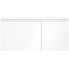 Mexen Orio 100 cm bathroom cabinet with left Otis sink, 1S, 1D, gloss white - 91A13-10047-3-BBFF00-W18L00