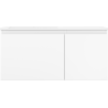 Mexen Orio 100 cm bathroom cabinet with left Otis sink, 1S, 1D, white matte - 91A13-10047-3-BBFF01-W18L01