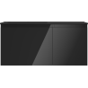 Mexen Orio 100 cm Bathroom Cabinet with Otis Left Sink, 1S, 1D, Black Gloss/Black Matte - 91A13-10047-3-BBFF70-W18L71