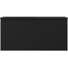 Mexen Orio 100 cm Bathroom Cabinet with Otis Left Sink, 1S, 1D, Matte Black - 91A13-10047-3-BBFF71-W18L71