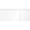 Mexen Orio 120 cm bathroom cabinet with Otis left-hand sink, 1S, 1D, glossy white - 91A13-12047-3-BBFF00-W18L00