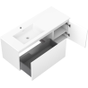 Mexen Orio 120 cm bathroom cabinet with left Otis sink, 1S, 1D, white matte - 91A13-12047-3-BBFF01-W18L01