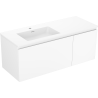 Mexen Orio 120 cm bathroom cabinet with left Otis sink, 1S, 1D, white matte - 91A13-12047-3-BBFF01-W18L01
