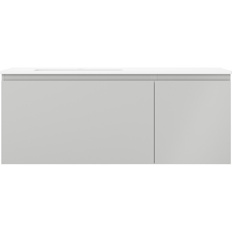 Mexen Orio 120 cm Bathroom Cabinet with Left Sink Otis, 1S, 1D, Gray Matte/White Matte - 91A13-12047-3-BBFF62-W18L01