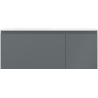 Mexen Orio bathroom cabinet 120 cm with Otis left sink, 1S, 1D, matte graphite/white matte - 91A13-12047-3-BBFF66-W18L01
