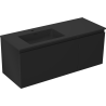 Mexen Orio bathroom cabinet 120 cm with Otis left sink, 1S, 1D, black matte - 91A13-12047-3-BBFF71-W18L71