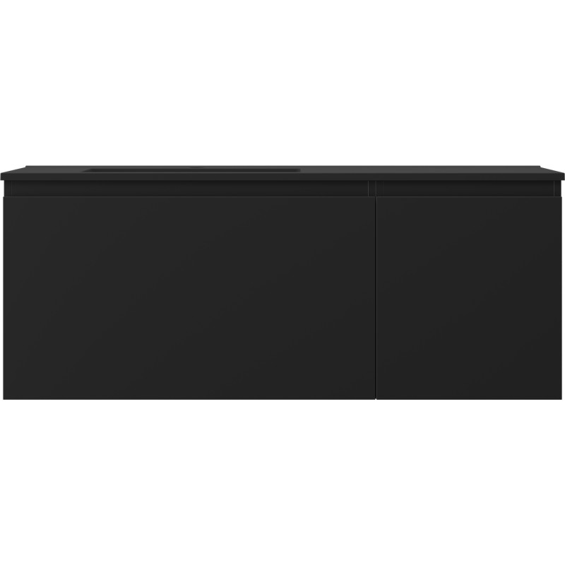 Mexen Orio 120 cm Bathroom Cabinet with Sink Otis Left, 1S, 1D, Black Matte - 91A13-12047-3-BBFF71-W18L71