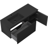 Mexen Orio 120 cm Bathroom Cabinet with Sink Otis Left, 1S, 1D, Black Matte - 91A13-12047-3-BBFF71-W18L71
