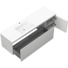 Mexen Orio bathroom cabinet 160 cm with Otis sink left, 1S, 1D, gray matte/white matte - 91A13-16047-3-BBFF62-W18L01