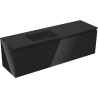 Mexen Orio bathroom cabinet 160 cm with Otis left sink, 1 drawer, 1 door, black gloss/black matte - 91A13-16047-3-BBFF70-W18L71