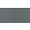 Mexen Orio bathroom cabinet 90 cm with right Otis sink, 1S, 1D, matte graphite/white matte - 91A13-09047-3-BBFF66-W18P01