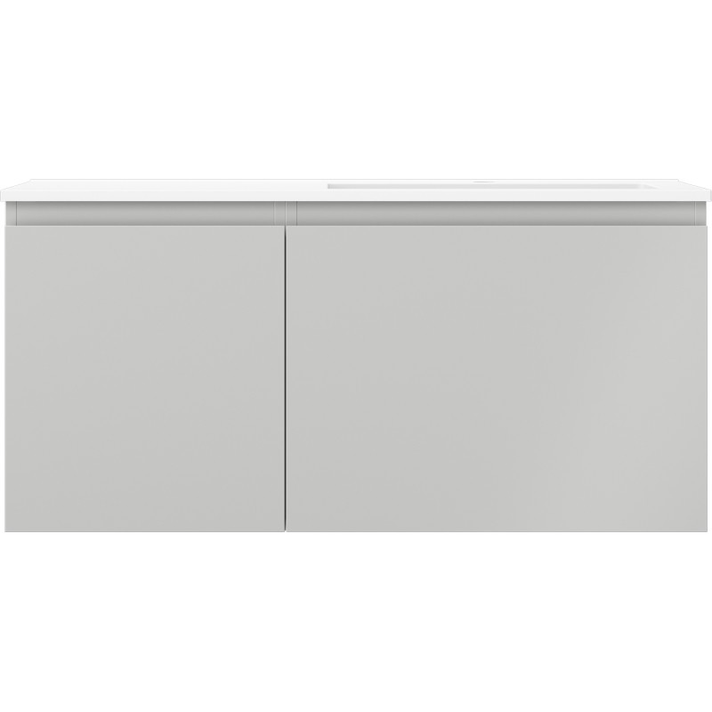 Mexen Orio 100 cm Bathroom Cabinet with Right Otis Sink, 1S, 1D, Gray Matte/White Matte - 91A13-10047-3-BBFF62-W18P01
