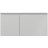 Mexen Orio bathroom cabinet 100 cm with Otis right sink, 1S, 1D, gray matte/white matte - 91A13-10047-3-BBFF62-W18P01