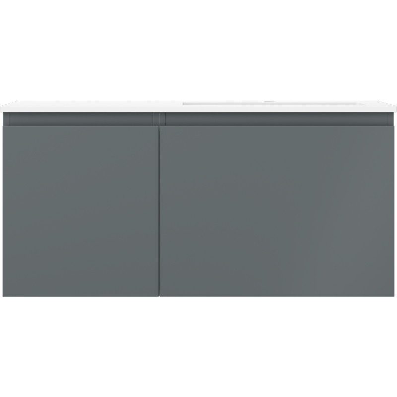 Mexen Orio bathroom cabinet 100 cm with right washbasin Otis, 1S, 1D, graphite matte/white matte - 91A13-10047-3-BBFF66-W18P01