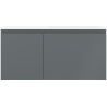 Mexen Orio bathroom cabinet 100 cm with right washbasin Otis, 1S, 1D, graphite matte/white matte - 91A13-10047-3-BBFF66-W18P01