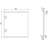 Mexen Orio 100 cm Bathroom Cabinet with Otis Sink Right, 1S, 1D, Black Gloss/Black Matte - 91A13-10047-3-BBFF70-W18P71